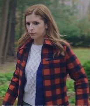 Darby Red Checked Jacket | Love life Anna Kendrick Red Jacket