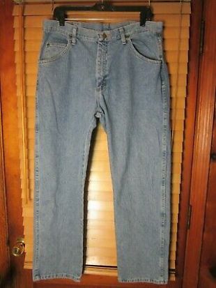 Wrangler - Wrangler Coupe Standard Homme Jeans Bleu 36x29 Coton Vintage