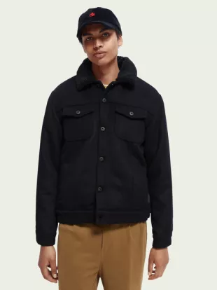 Sherpa-lined trucker jacket