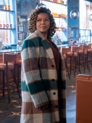 The Equalizer Queen Latifah Checked Coat | MovieLeatherJackets