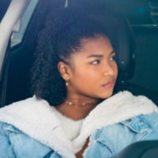 The Equalizer 2021: Laya DeLeon Hayes Fur-Collar Denim Jacket