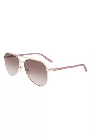CK21306S Lunettes de Soleil, Shiny Rose Gold, Taille Unique Mixte
