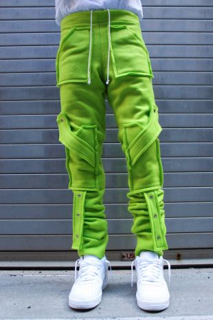Lime green cozy sweat pants