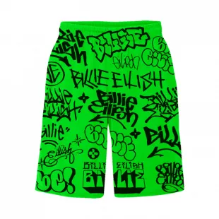 Green Graffiti Shorts