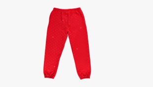 diamanté pants in red
