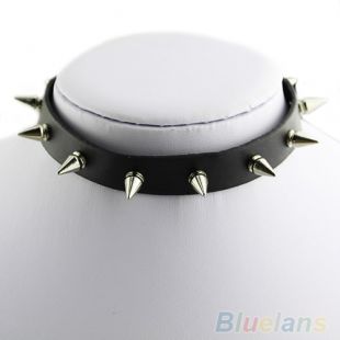 1.48US $ |Gothic Men Women Unisex Faux Leather Spike Rivet Choker Punk Necklace Jewelry|necklace jewelry|choker punkpunk necklace - AliExpress