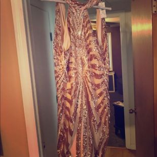 Rose gold fashion nova dress
