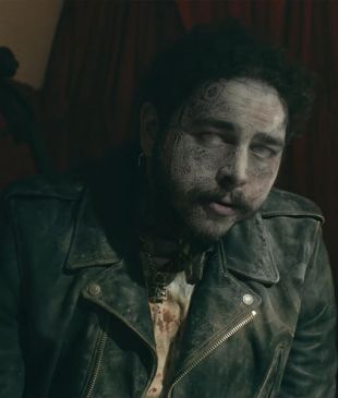 Post Malone Zombies Jacket | Goodbyes Song Vintage Black Leather Jacket