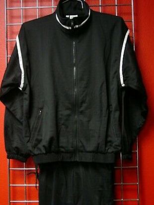 NEW Old Stock VINTAGE RETRO 80S Warm Up Set Jacket Pants SZ S & L #71800 BLACK  | eBay