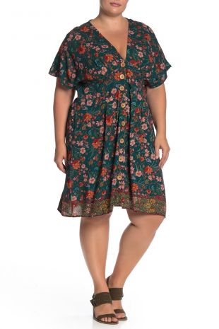 Button Up Floral Dress
