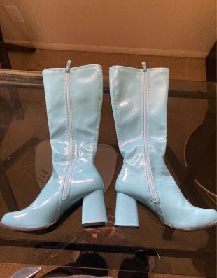 Light blue gogo boots