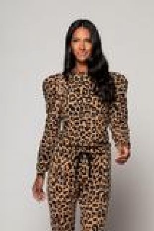 Leopard Puff Sleeve Pullover