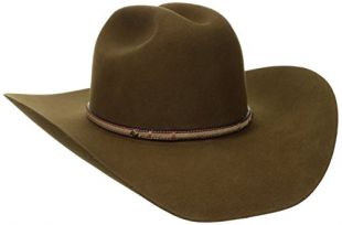 Stetson Men's Powder River 4X Buffalo Felt Cowboy Hat Mink 7