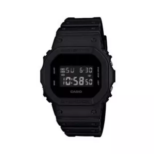 DW5600BB-1 Black Resin Quartz Watch with Digital Dial