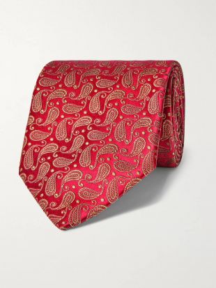 8.5cm Paisley Silk-Jacquard Tie