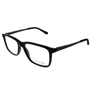 Ralph Lauren Men's RL6133 Rectangular Prescription Eyeglass Frames, Black/Demo Lens, 54 mm