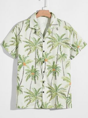 Chemise à imprimé palmier