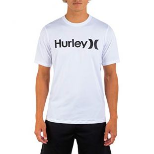 Hurley Men's Standard One and Only Hybrid T-Shirt, White, Large