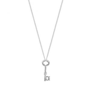 Boma Jewelry Sterling Silver Key Pendant Necklace, 18 Inches