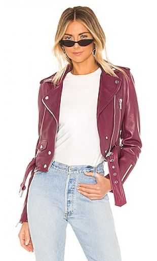 BLOUSON MOTARD MYA en Amaranth