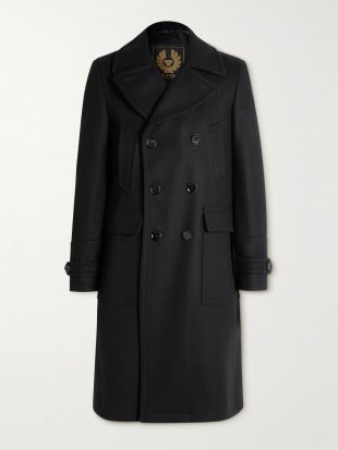 New Mildford Double-Breasted Padded Wool-Blend Overcoat