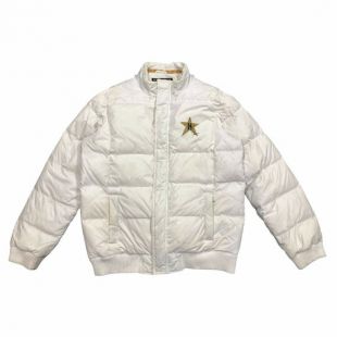 Puffer Jacket | vintage Luxury Designer Rembourré Manteau Blanc VTG