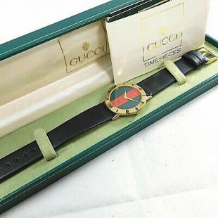 Gucci 3000 m Shelly ligne or vintage Swiss made watch quartz avec boite