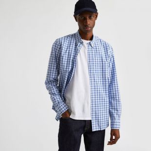 Chemise à carreaux coupe regular en coton BIO