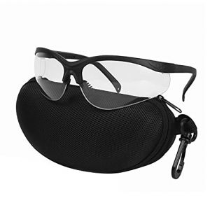 LaneTop Shooting Glasses For Men and Women, Anti Fog ANSI Z87.1 Safety Glasses with Hard Shell Case, UV400 Eye Protection for Shooting Range Glasses, Clear Lens