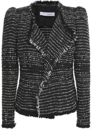Diana frayed cotton-blend tweed jacket