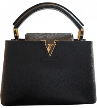 Black Taurillon Leather Parnasséa Capucines MM Bag