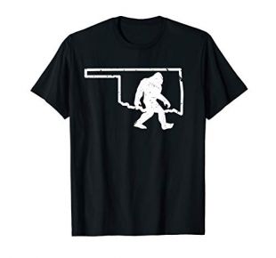 Oklahoma Bigfoot Hunter Sasquatch Yeti State Pride Funny Tee