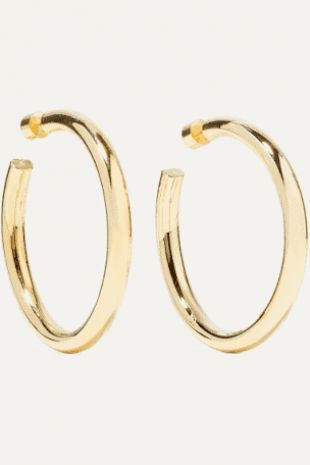 2" Samira gold-plated hoop earrings
