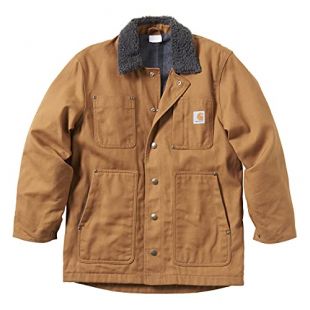 Carhartt Boys' Big Chore Coat Barn Jacket, Brown, Small