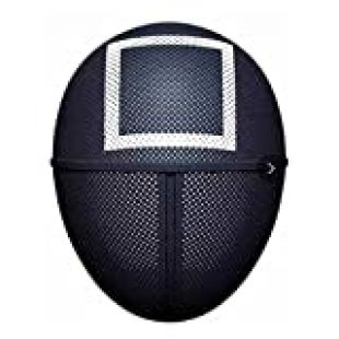 Masked Man Squid Game Mask, 2021 TV Cosplay Squid Game Props Souvenir Face Cover Game Conception de Jeu de rôle, Accessoires de Mascarade d'halloween Accessoires d'halloween
