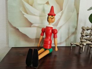 Pinocchio mannequin de taille figure articulations bois 70