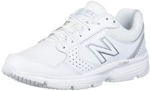 New Balance womens 411 V1 Walking Shoe, White/White, 8.5 US