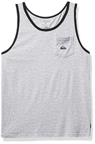 Quiksilver Men's COMP Logo Pocket TEE, Athletic Heather, M