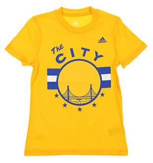 adidas Golden State Warriors NBA Youth Girls HWC Grpahic Tee T-Shirt, Yellow