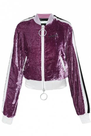 VELOUR BOMBER JACKET
