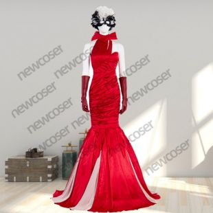 Cruella De Vil Red Dress Outfits Uniforme Cruella Devil Suits | Etsy