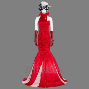 Cruella De Vil Robe Rouge Déguisement Costume Cosplay Costume | Etsy