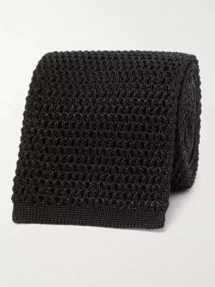 7.5cm Knitted Silk Tie