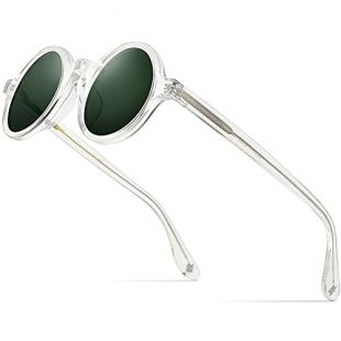 HEPIDEM Occhiali Da Vista Uomo In Acetato - Montatura Rotonda Vintage, Retro, Con Aste Antiscivolo A Righe - Colore Zolman