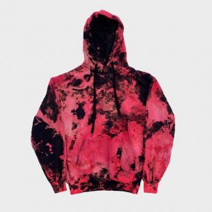 Rouge Noir Reverse Tie Dye Hoodie  Hommes Femmes Pastel Goth