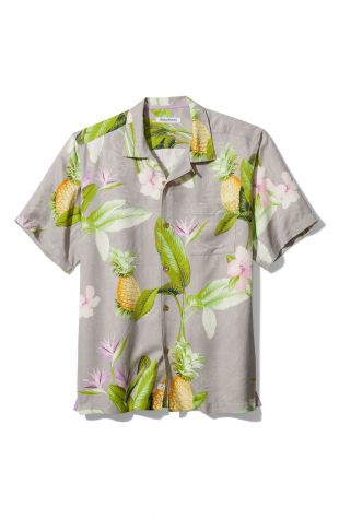 Pina Paradise Short Sleeve Silk Button up Shirt