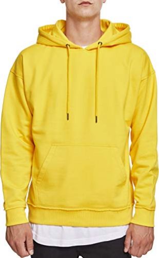 Oversized Sweat Hoodie Sweatshirt Capuche, Jaune (Chrome Yellow), S Homme