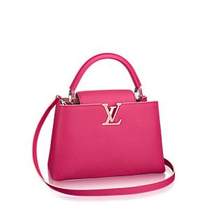 Louis Vuitton “Capucines PM” bag in Framboise