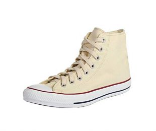 Converse Unisex Shoes All Star Hi Unbleached Beige White Fashion Sneakers (3.5 Men's / 5.5 Women's)