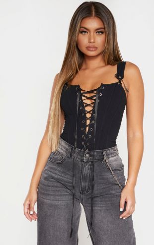 The Sims Resource - Stretch Woven Boned Corset Crop Top